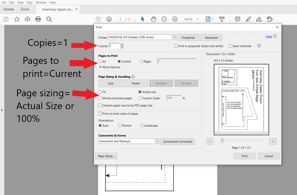 How To Print PDF Sewing Patterns Correctly From iPhone, iPad and