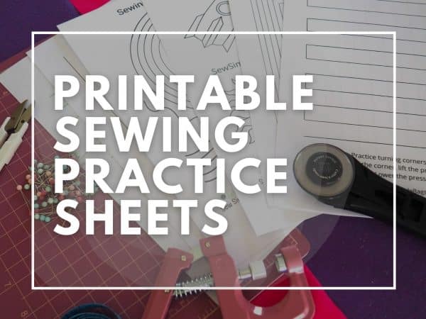 Sewing practice pages to download and print at home for beginners