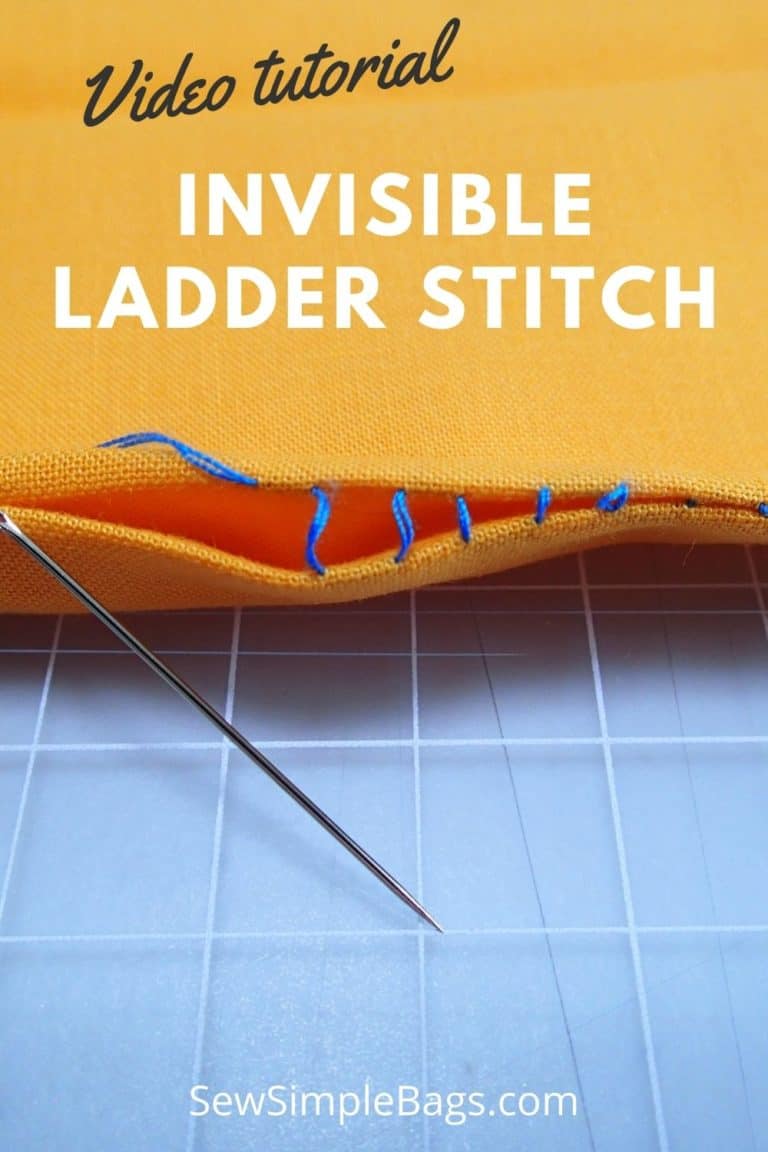 How to sew the invisible ladder stitch, with video – Sew Simple Bags