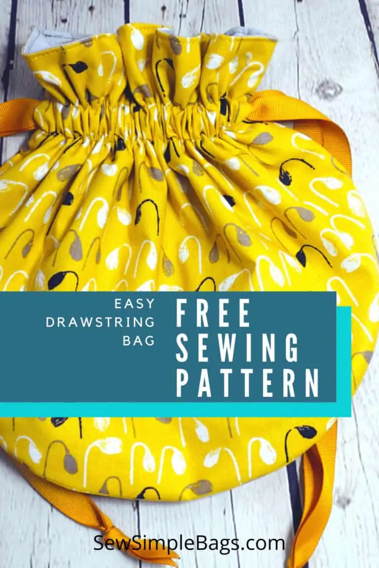 Easy Drawstring Bag Free Sewing Pattern In 3 Sizes Sewing