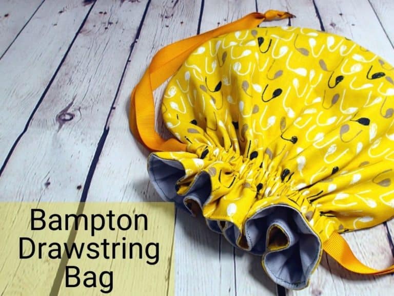 FREE Bampton Drawstring Bag sewing pattern and video (3 sizes)