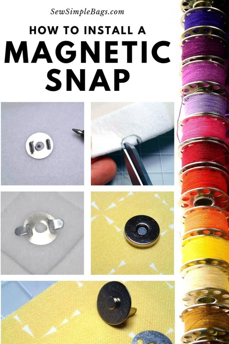 How to install a snap for a purse sewing pattern Sew Simple Bags