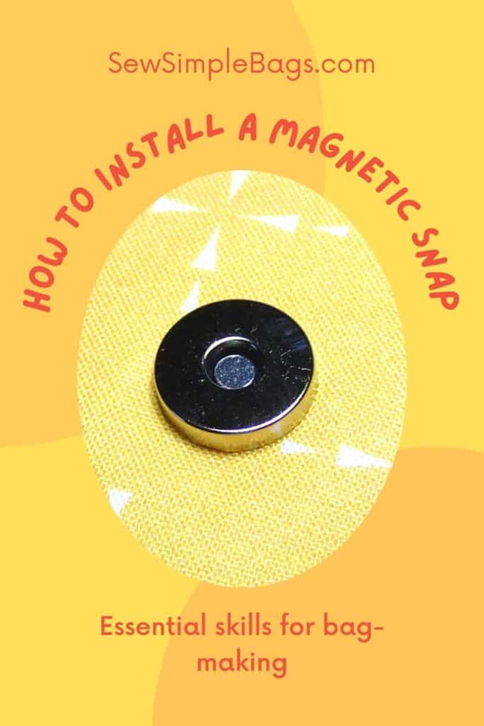 How to install a snap for a purse sewing pattern Sew Simple Bags