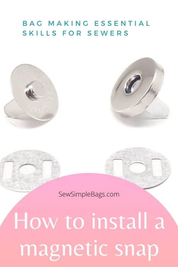 How to install a snap for a purse sewing pattern Sew Simple Bags