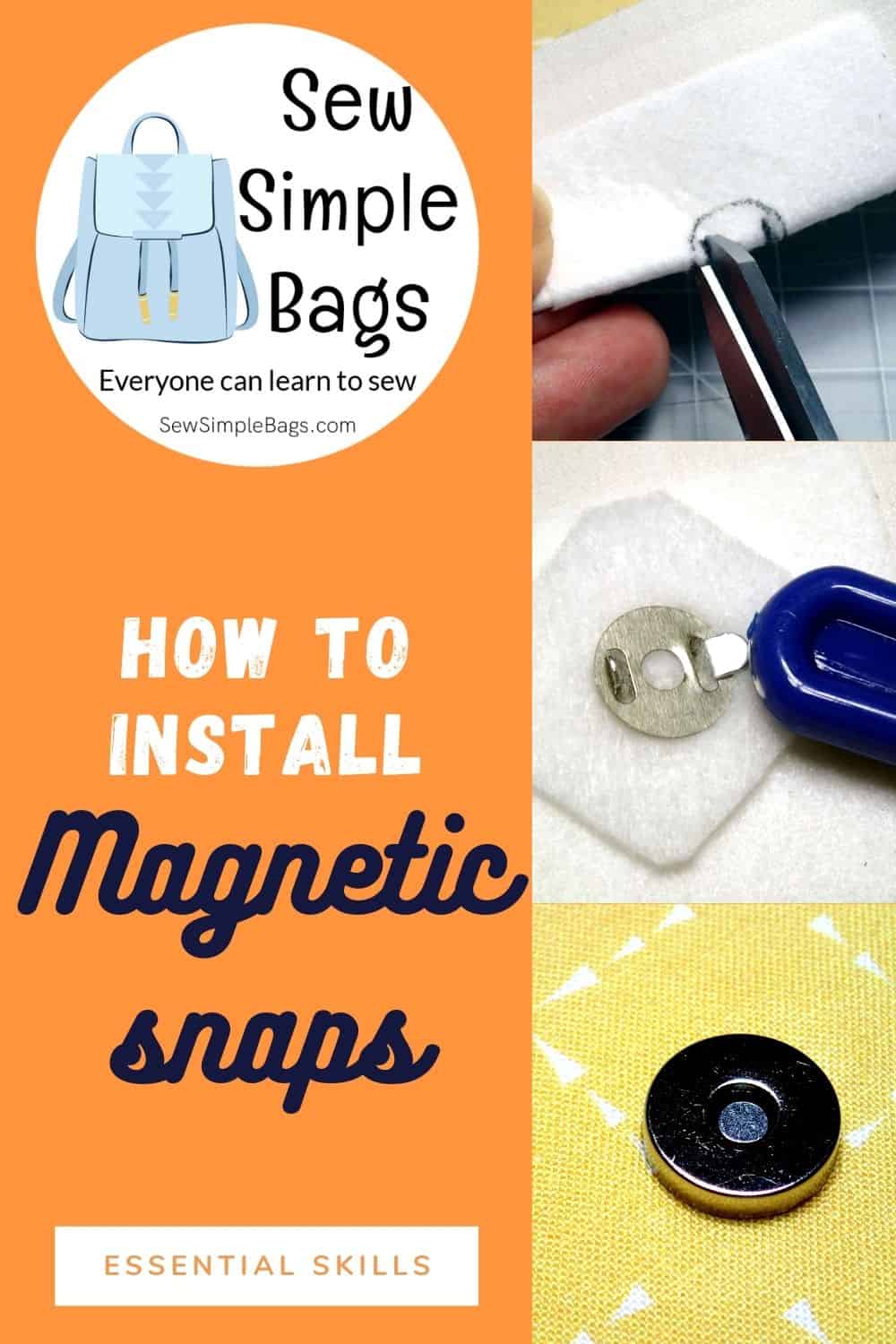 How to install a snap for a purse sewing pattern Sew Simple Bags