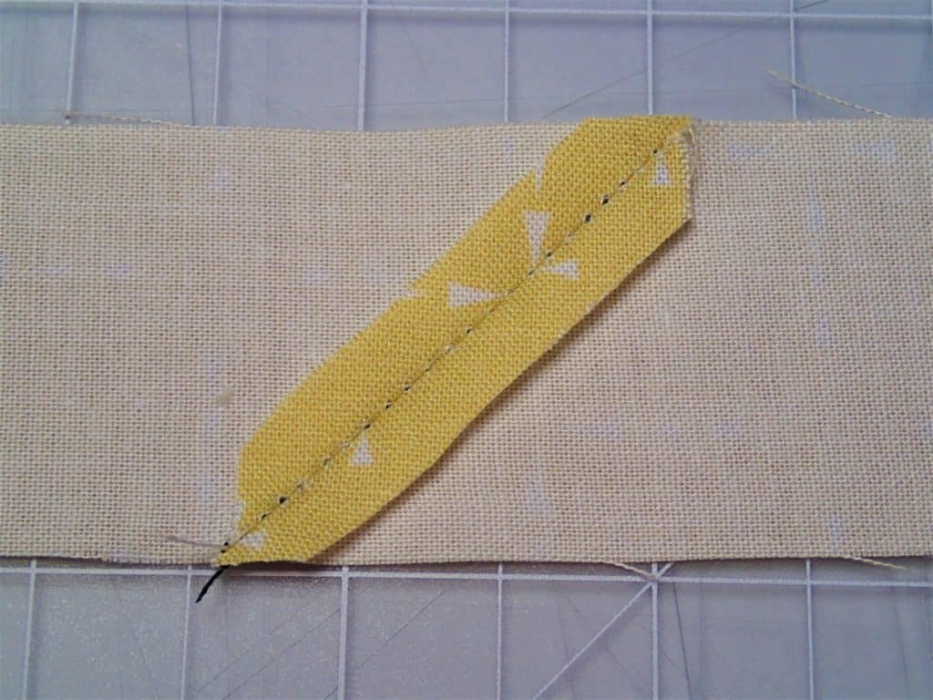 How to join binding strips and reduce bulk with a diagonal seam. Sew