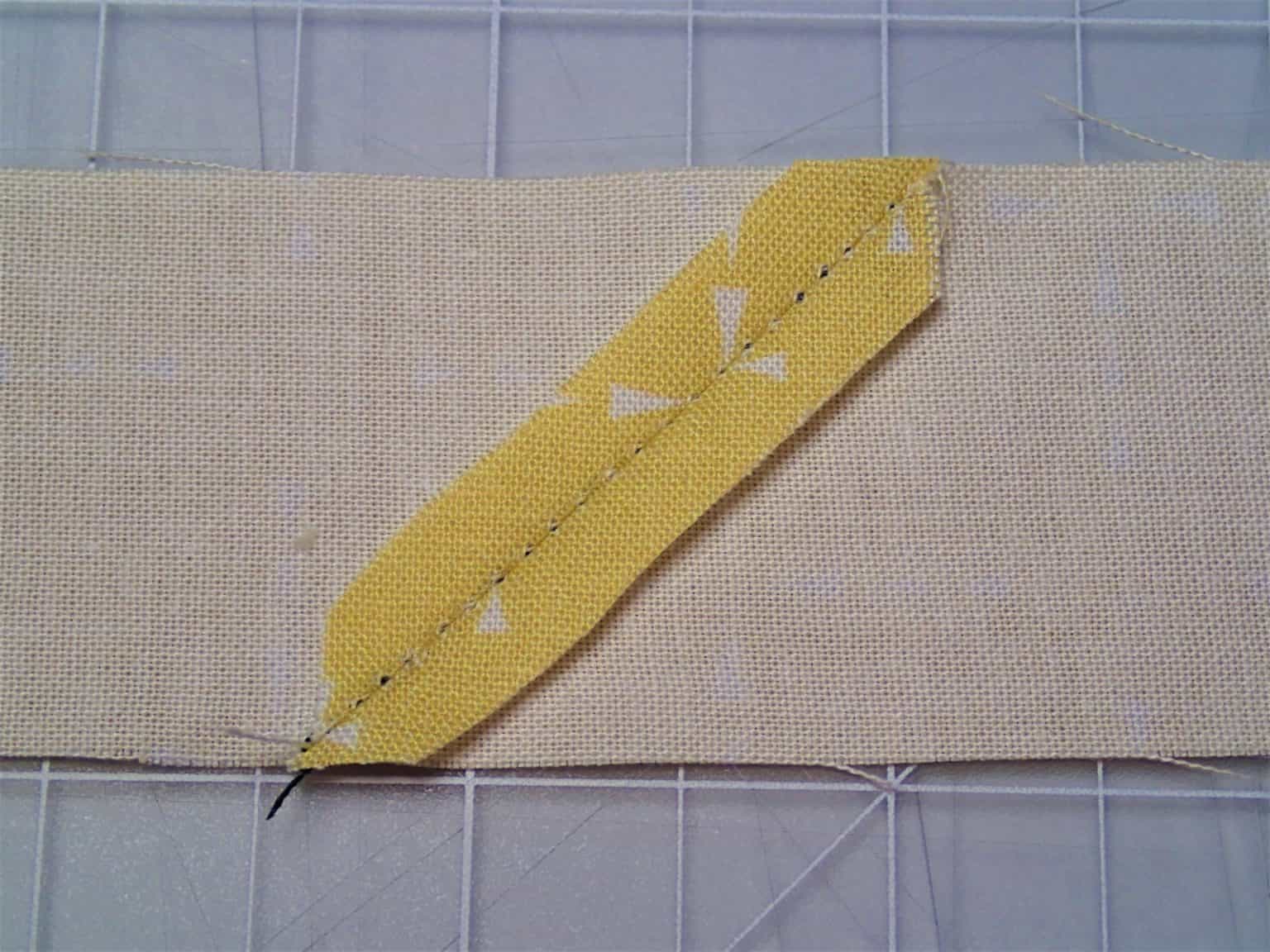 How to join binding strips and reduce bulk with a diagonal seam. Sew
