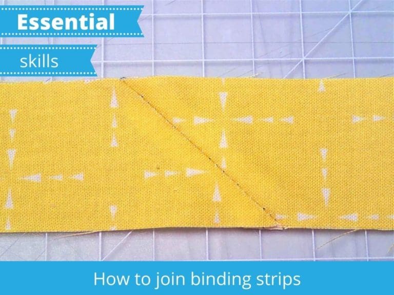 How to join binding strips and reduce bulk with a diagonal seam.