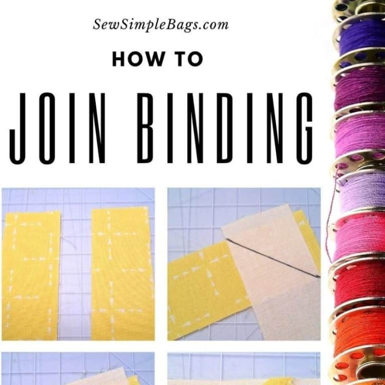 Join binding with a diagonal seam