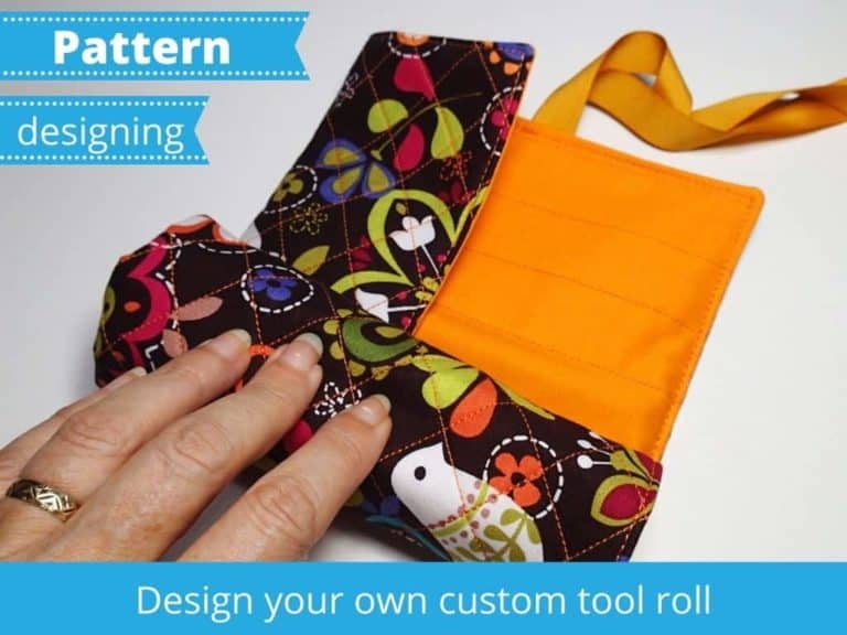 Easy quilted brush roll or tool wrap to sew in any size, with video