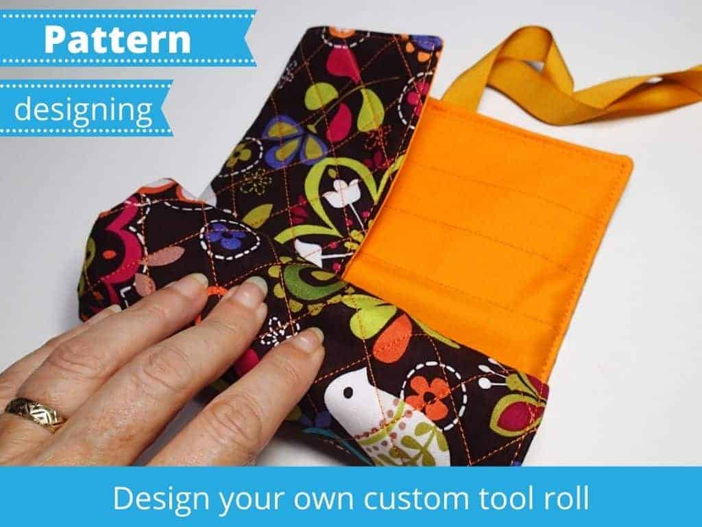 How to design your own sewing pattern for a custom tool roll