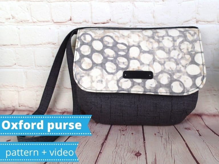 Oxford Purse, an easy beginners purse sewing pattern with video