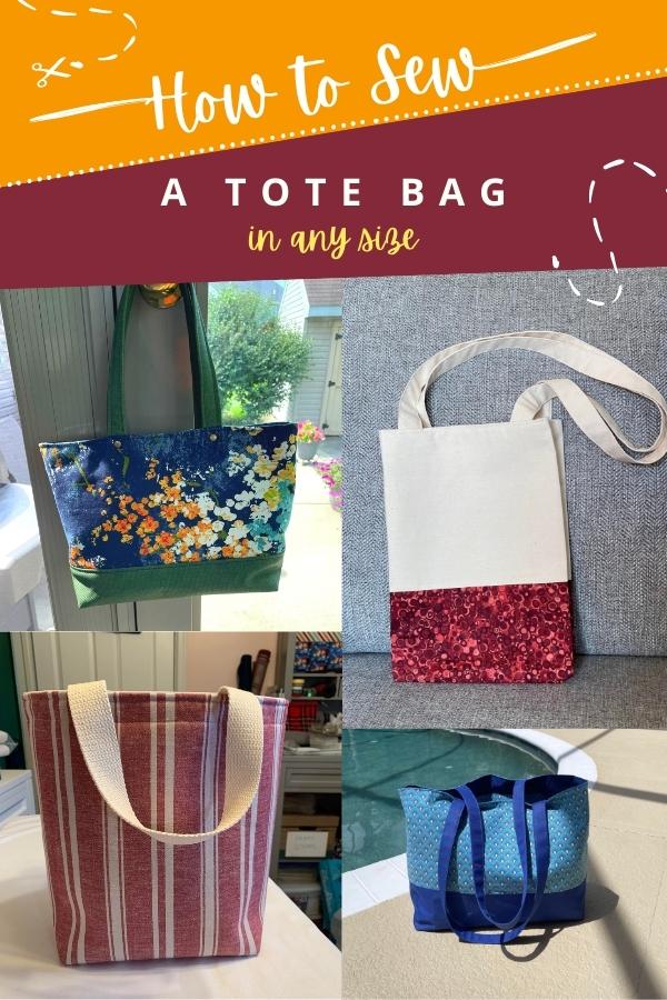 How to sew a custom tote bag in ANY size (2 styles) – Sew Simple Bags