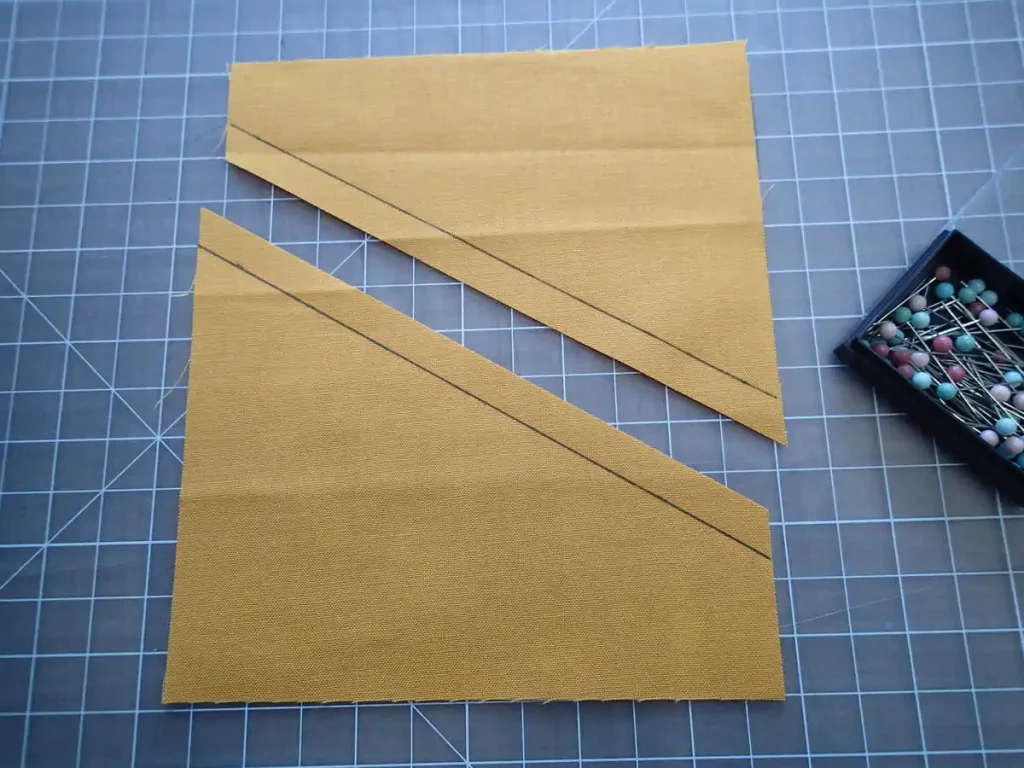 Sewing Diagonal Seams Without Marking the Fabric - Diagonal Seam Tape 