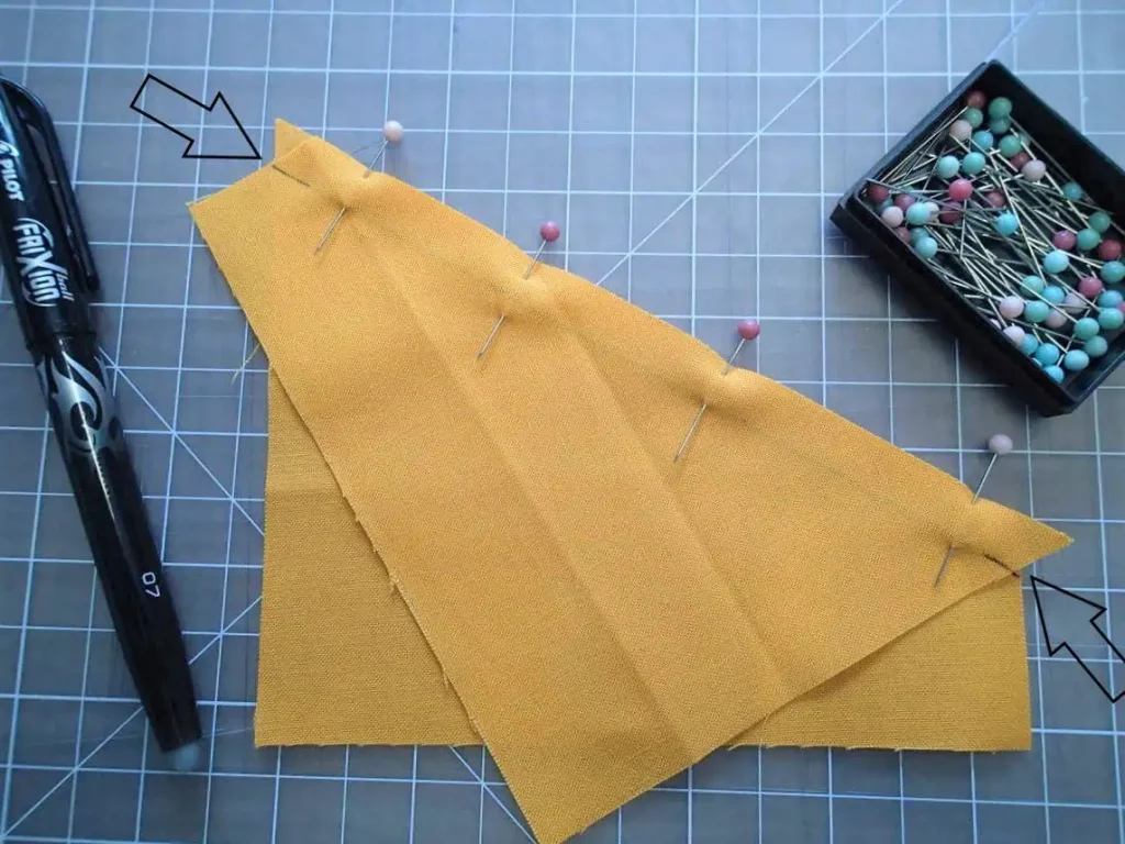 How to sew half hexagons using diagonal seam tape. Super cool